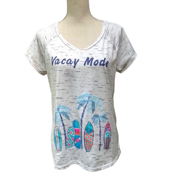 Cuddl Duds Tops - Cuddl Duds Short Sleeve T-Shirt Vacay Mode